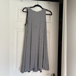 Old navy black and white striped dress. Sleeveless